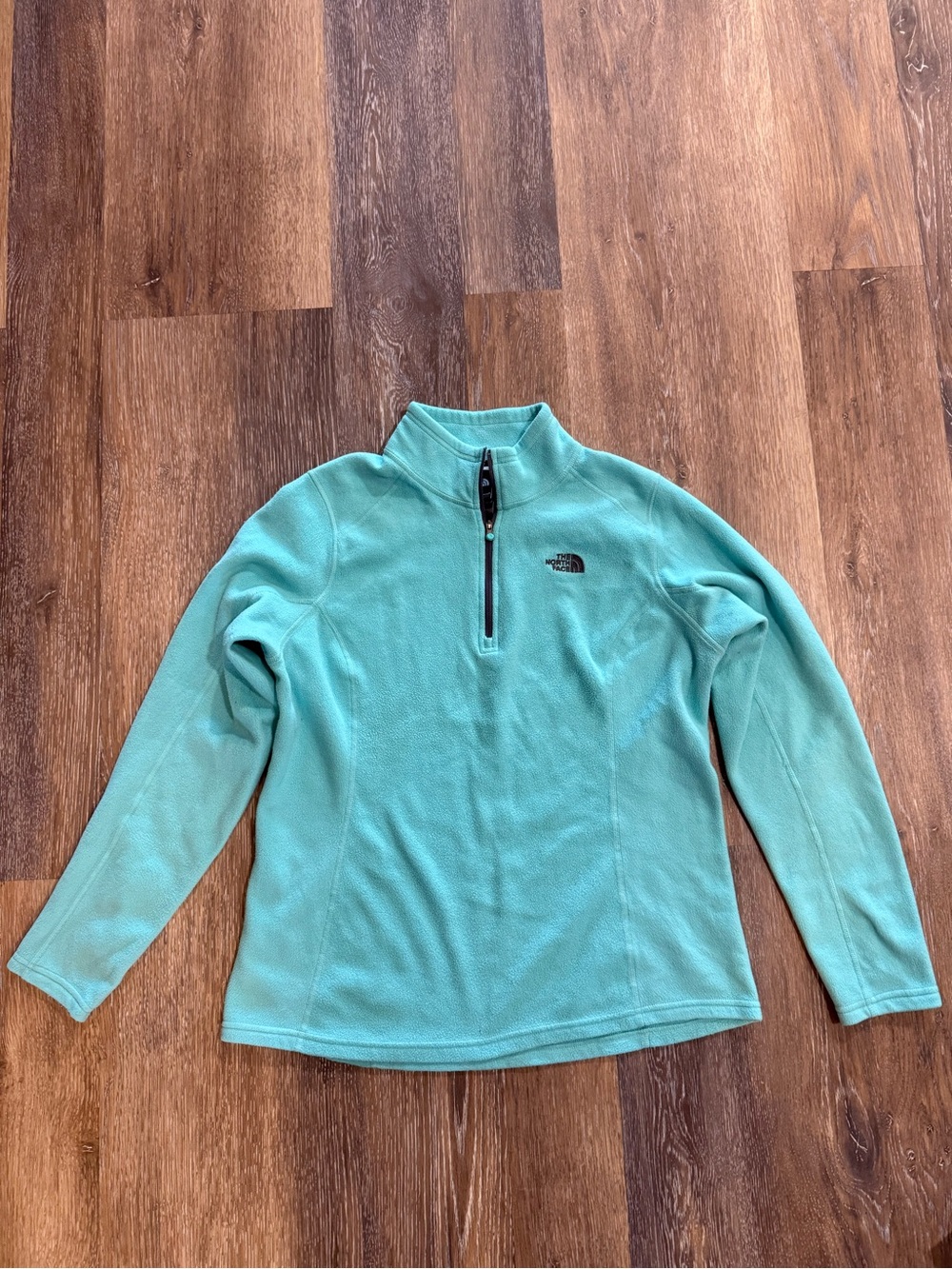 The North Face Seafoam Green Half-Zip Fleece Pullover